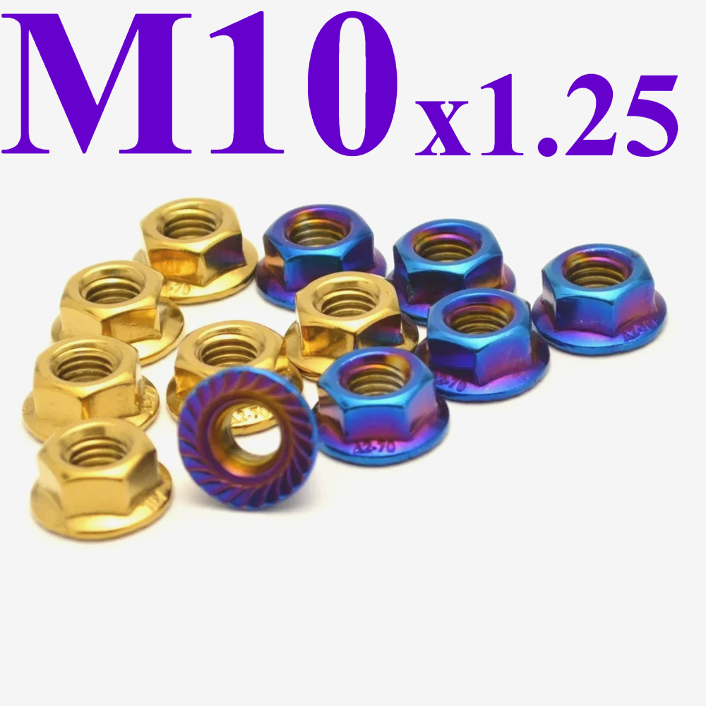 Sprocket - 6Pcs M10x1.25 Rear Sprocket Wheel Nuts