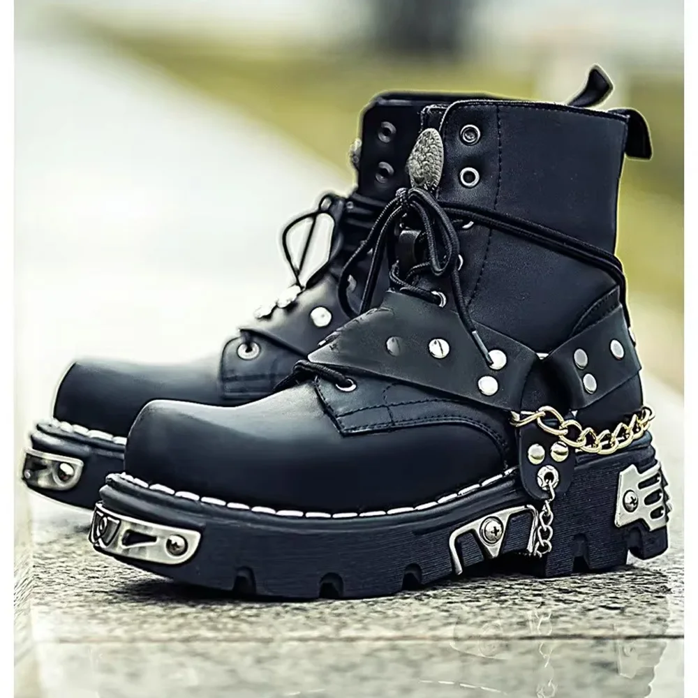Men's Fashion Genuine Leather  - Motorcycle Chain ulasan dan harga