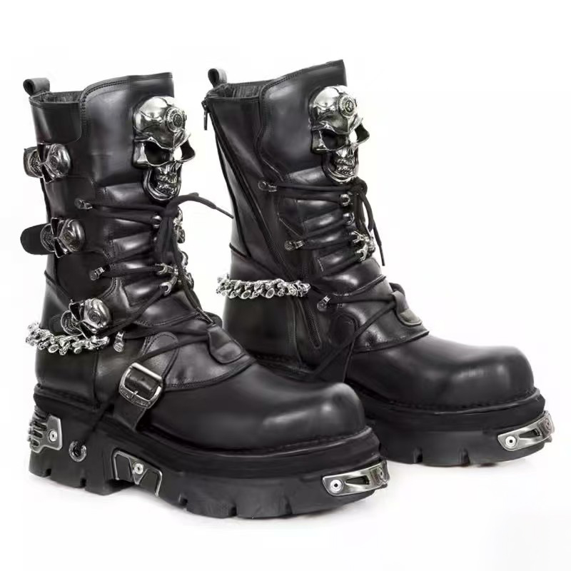 Fashion Men's Genuine Leather  - Motorcycle Chain ulasan dan harga