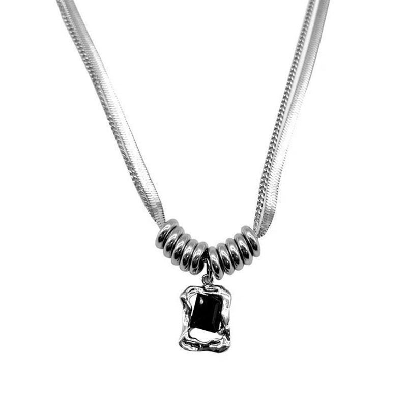 Layered Stainless Steel Chains - Xcm Chain ulasan dan harga