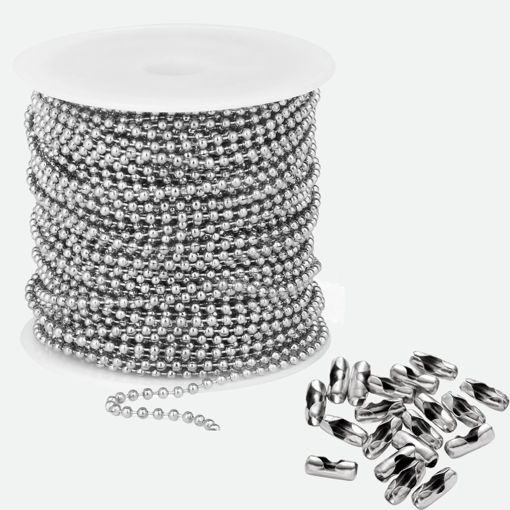 10m Stainless Steel Bead Ball  - Roller Chain ulasan dan harga