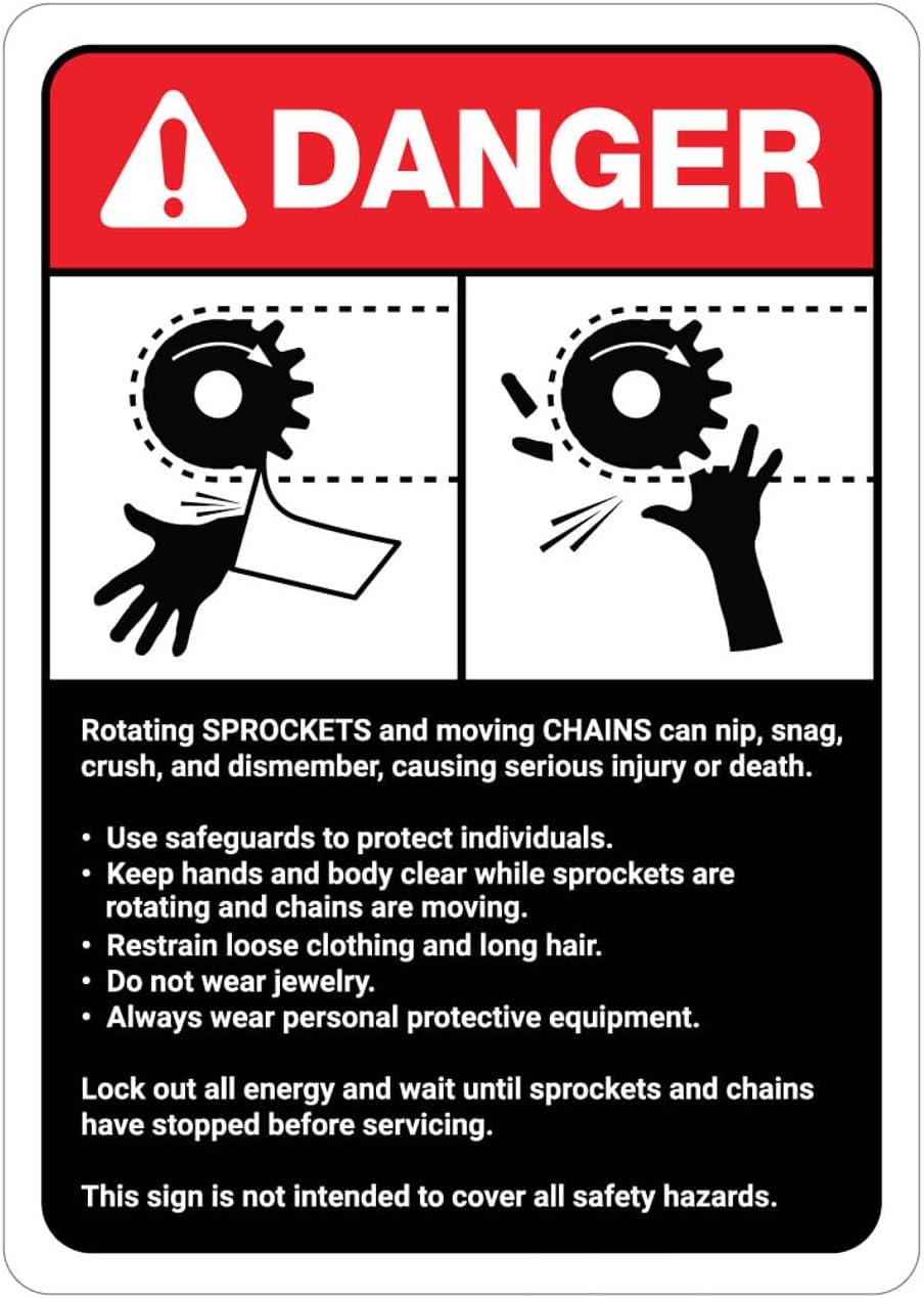 Danger: Sprocket/Chain Warning - Ansi Chain ulasan dan harga