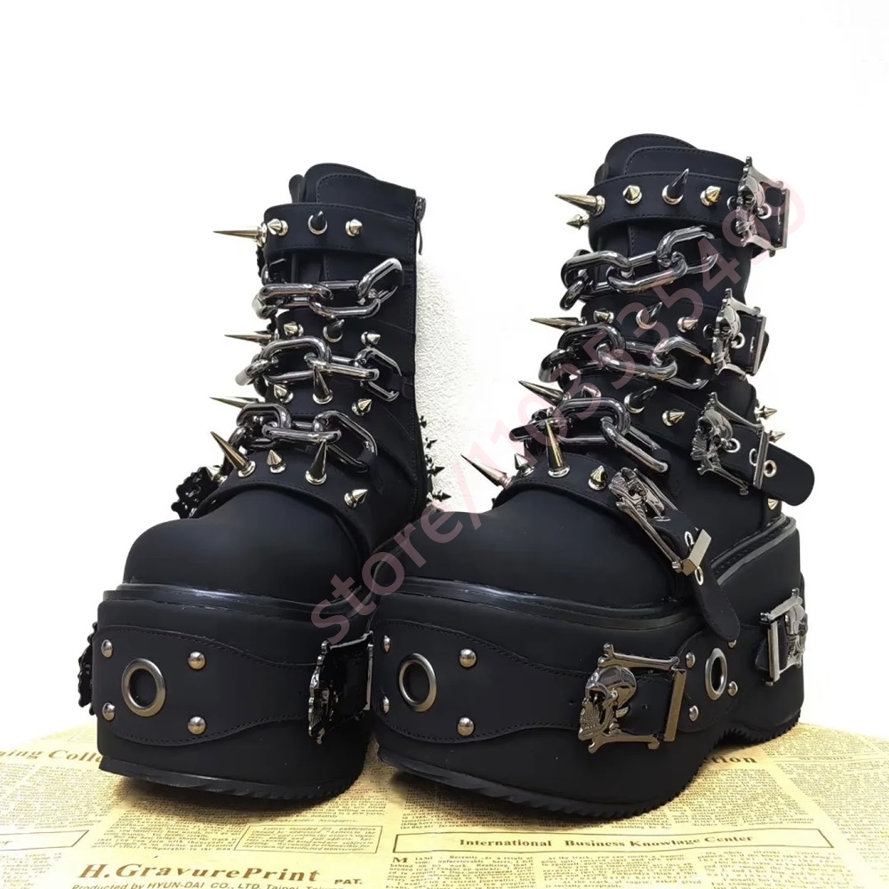 2026 Gothic Black Platform Ank - Motorcycle Chain ulasan dan harga